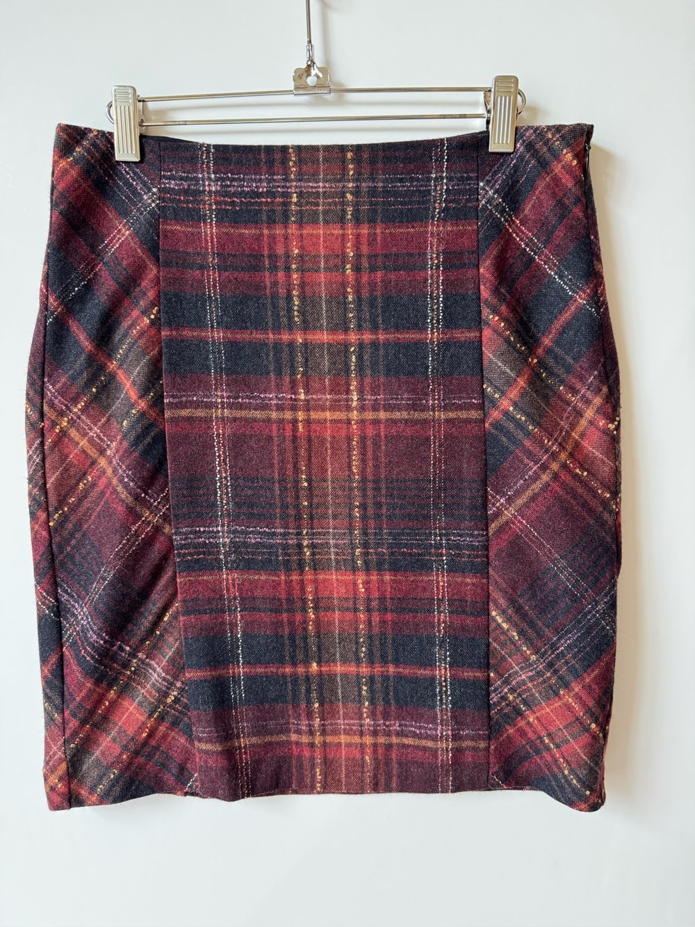 J. Jill Wool Blend Plaid Skirt NWT - Picture 9 of 9